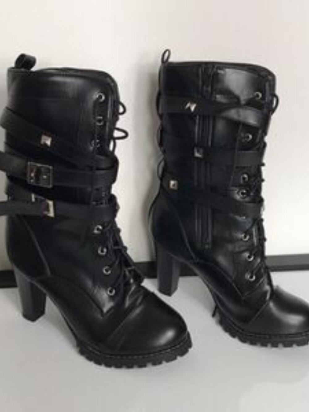 Unbranded Round-Toe Mid-Calf Heeled Boot - Picture 2 of 4